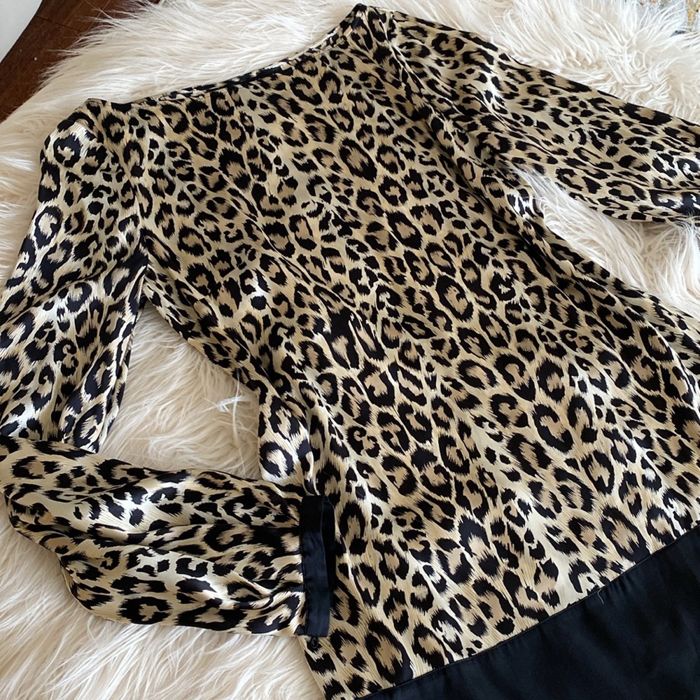 NEW ARDEN B. Silk leopard tunic